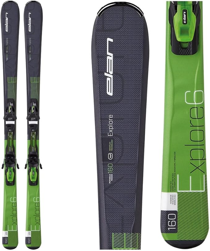 Elan Explore 6 Skis with EL 10.0 QT Bindings 160cm/BlackGreen