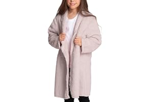 MAD DOG CONCEPTS Mad Dog Sherpa Fleece Cardigans for Girls 5-12 Y, Cozy Kids Winter Fall Sweater Coats, Long Jacket for Home & Outdoor Wear