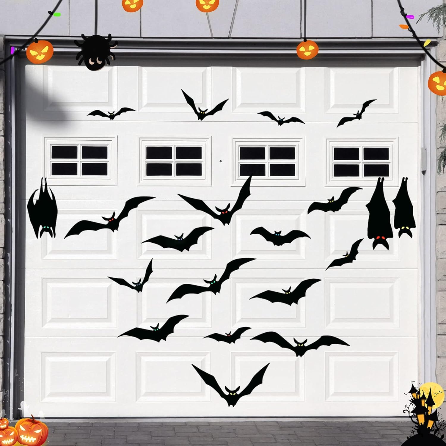 Garage Door Decorations - Konohan 20 Pcs Halloween Garage Door Decorations Magnets Halloween Bats Magnetic Sticker Car Magnets Halloween Bats Magnets