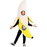 Toddler Banana Halloween Costume, Humorous Outfit For Kids With Peeled Design, Tropical Fruit Jumpsuit