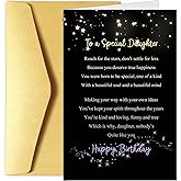 Chenive Heartfelt Daughter Birthday Card, Happy Birthday Card for Adult Daughter, Sweet Birthday Card from Dad Mom, To A Special Daughter