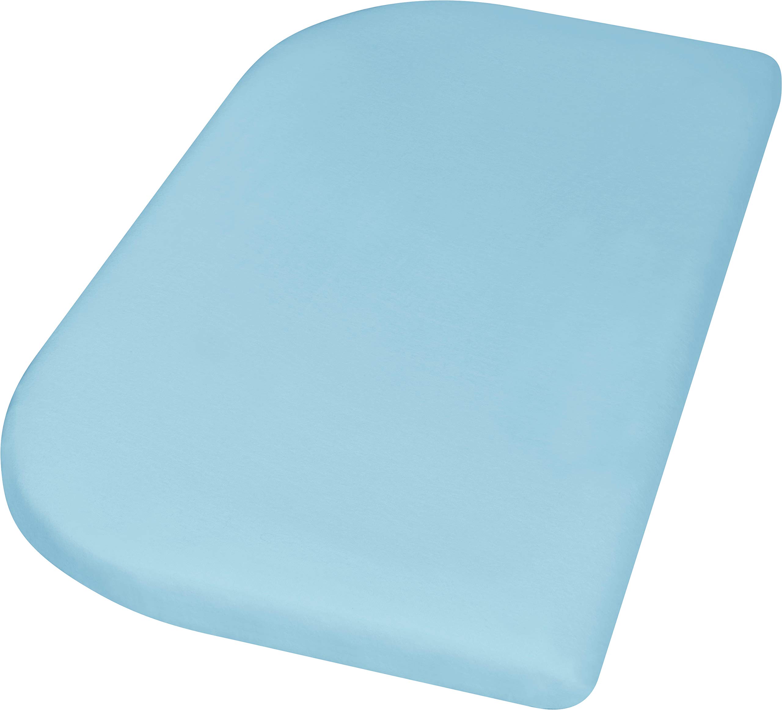 Playshoes Waterproof Jersey Fitted Sheet Mattress Protector, 81x42 cm, Bleu