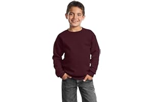 Port & Company - Youth Crewneck Sweatshirt. PC90Y, Maroon, X-Small