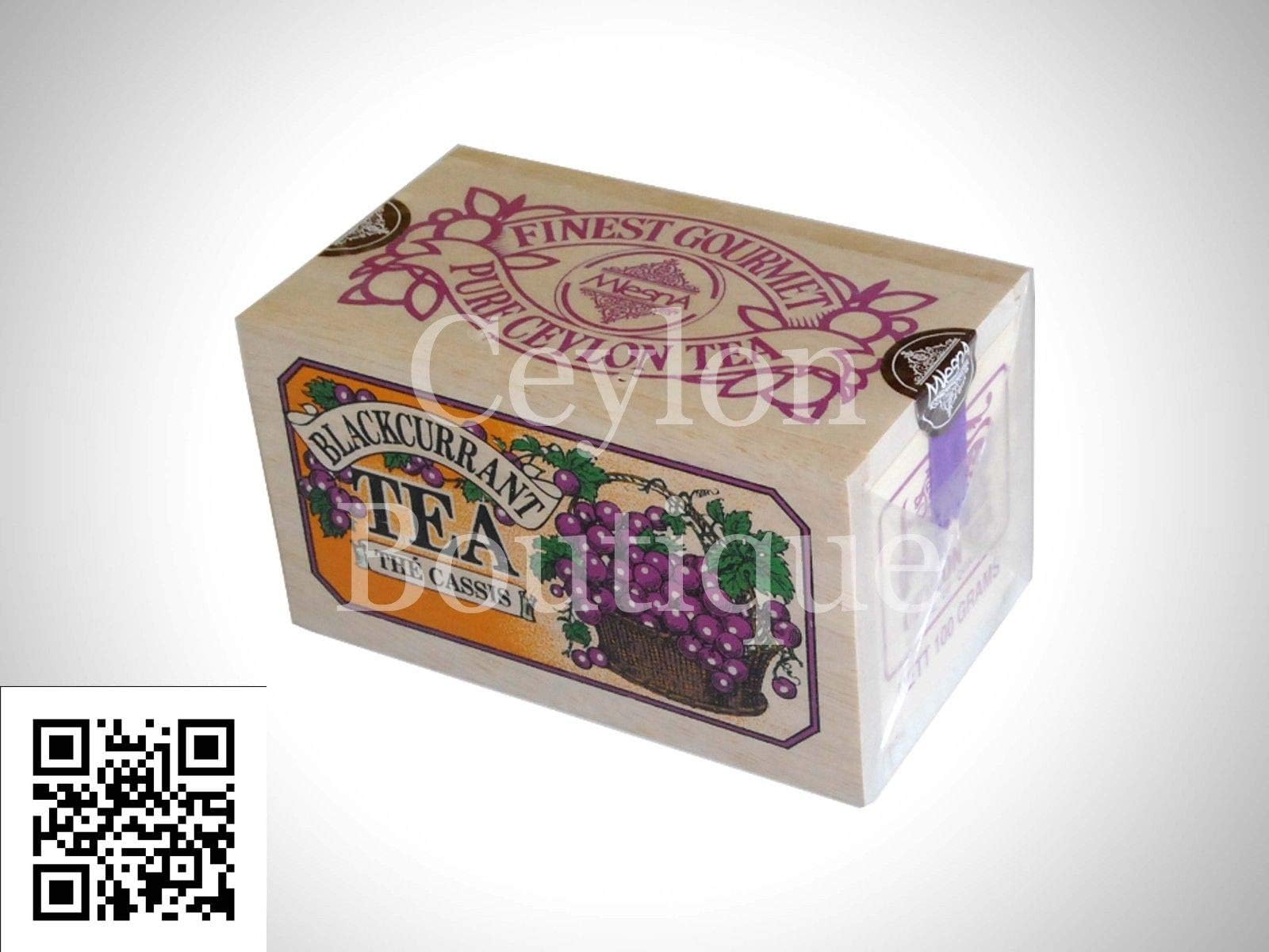 MlesnaBlackcurrant Ceylon Tea 100g in Wooden Box