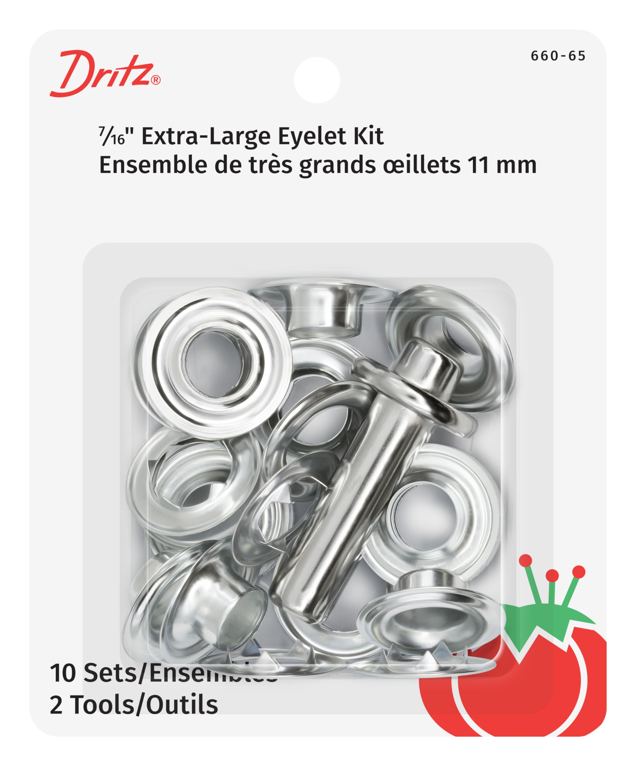 Dritz Eyelet Kit-Nickel, Zinc, 7/16-inch