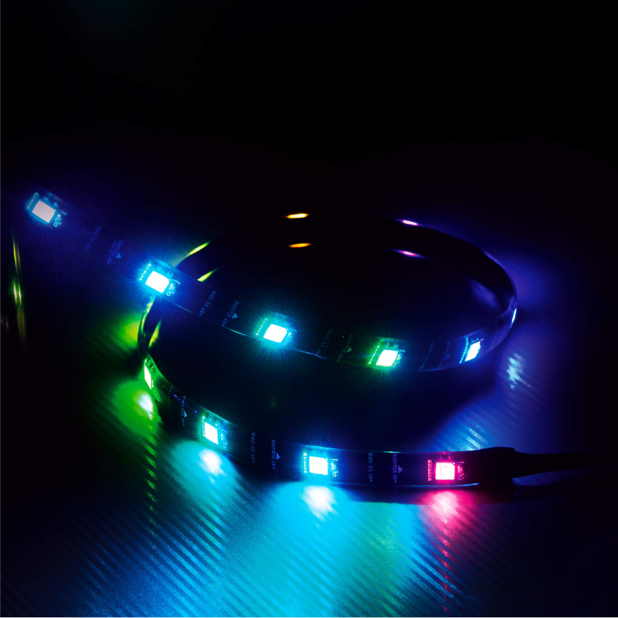 Akasa Vegas MBA | ARGB LED Strip Light | Powerful Magnet | 600mm | AK-LD07-60RB | Support Digital Addressable LED Pin Header
