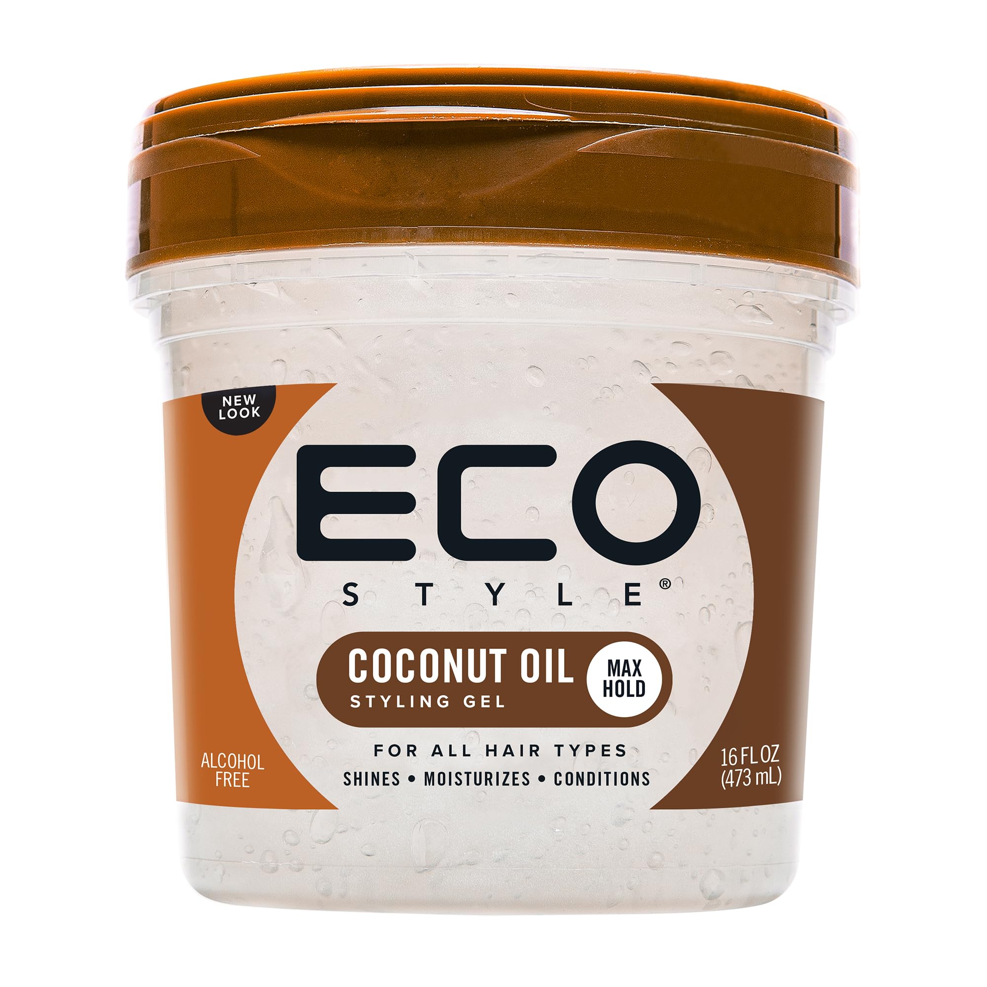 Eco Style Coconut Oil Eco Styler Hair Gel, Moisturises and Conditions, 473 ml (Pack of 1)