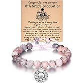KINGSIN 8th Grade Graduation Gifts for her Eighth Grade Middle School Graduation Gifts Bracelet for Girls Her Daughter Granddaughter Niece Sister Grad