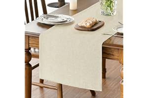 Artoid Mode Beige Table Runner, Seasonal Summer Fall Washable Kitchen Dining Table Decoration for Home Party Decor 13x72 Inch