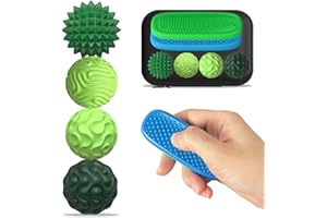 HLXY Fidget Toys Silicone Magnetic Balls & Sensory Stones, 6 PCS Stress Relief Sensory Toys for Autism ADHD Anxiety, Office Desk Toys, Stocking Stuffers for Adults Teens