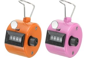 PATIKIL Clicker Counter, 2 Pcs 4 Digit Mechanical Handheld Tally Click Pitch Counter for Coaching Knitting, Golf, Lap, Fishin