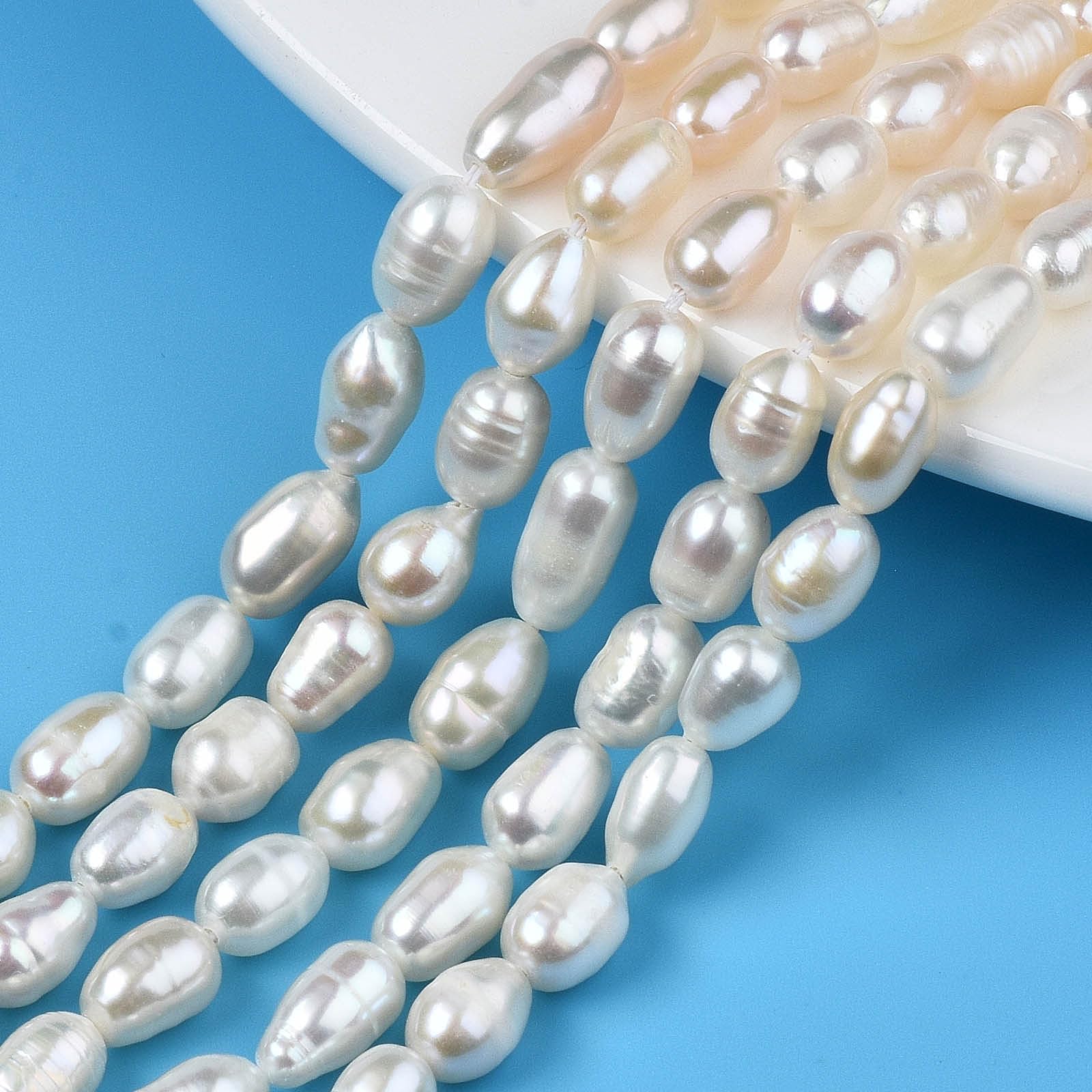 Boutigem 200Pcs Irregular Pearl Beads Natural Freshwater Pearl Beads 5.5~6mm for Necklace Bracelet Earring Jewelry Making DIY Crafts