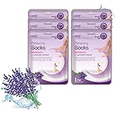 Epielle Relaxing Foot Mask 6 Pairs, Soften and Restore with Melatonin & Lavender Extract, Deep Moisturizing Socks for Dry, Cracked Feet, Self Care Gifts for Women, Spa Kit, Stocking Stuffers