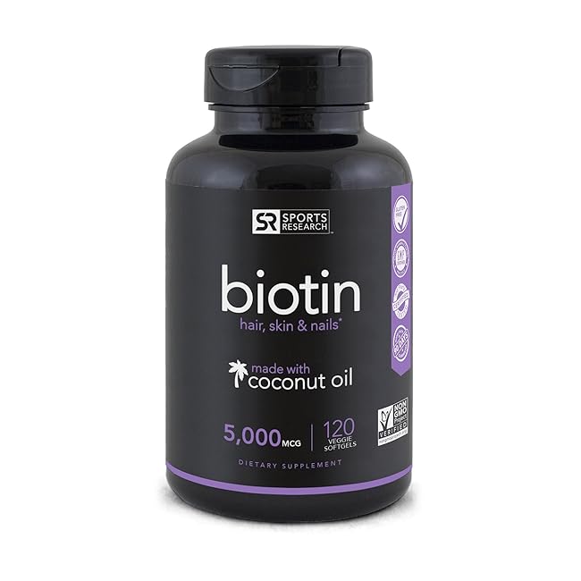 Biotin (High Potency) 5000mcg Per Veggie Softg...