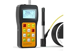 VQP Non-Destructive Metal Hardness Tester, Digital Metal Hardness Test Kit, Leeb Metal Tester w/Type D Impact Device for Steel Aluminum Alloy Iron, 170-960HLD, 7 Hardness Units & Multi Scales