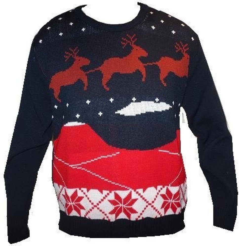 London Knitwear Gallery Christmas Novelty Retro Night Reindeer