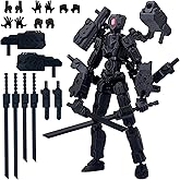 PkghoKids 8 inch T13 (Assembly Completed) Action Figure Set,T 13 Action Figure Multi-Articular Mobile Robot Nova T-13,Desktop Decorations for Game Lovers Toys (Black)