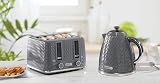 Daewoo Argyle 4-Slice Toaster Defrost Reheat Browning Control Grey view 4