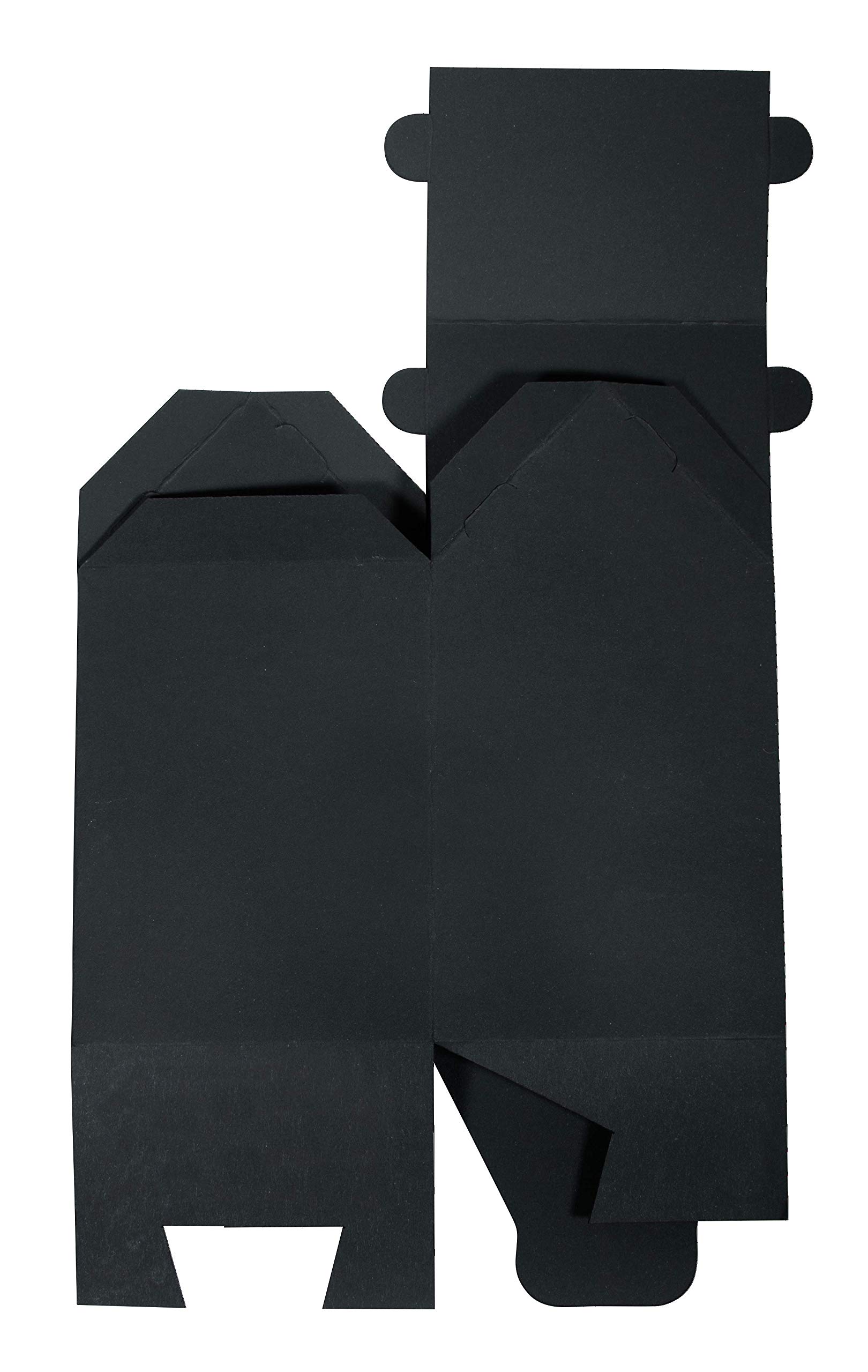 Rayher 67347576 Folding Box House Pack of 6 Black Dyed 7.5 x 7.5 x 14 cm Gift Box Gift Box Gift Box