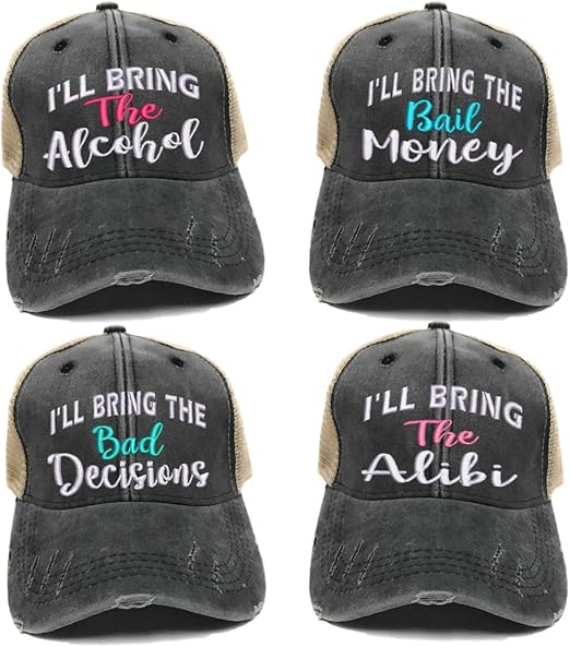 distressed womens ball caps