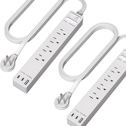 LIDER Outlet Extender with 4 Receptacles, USB