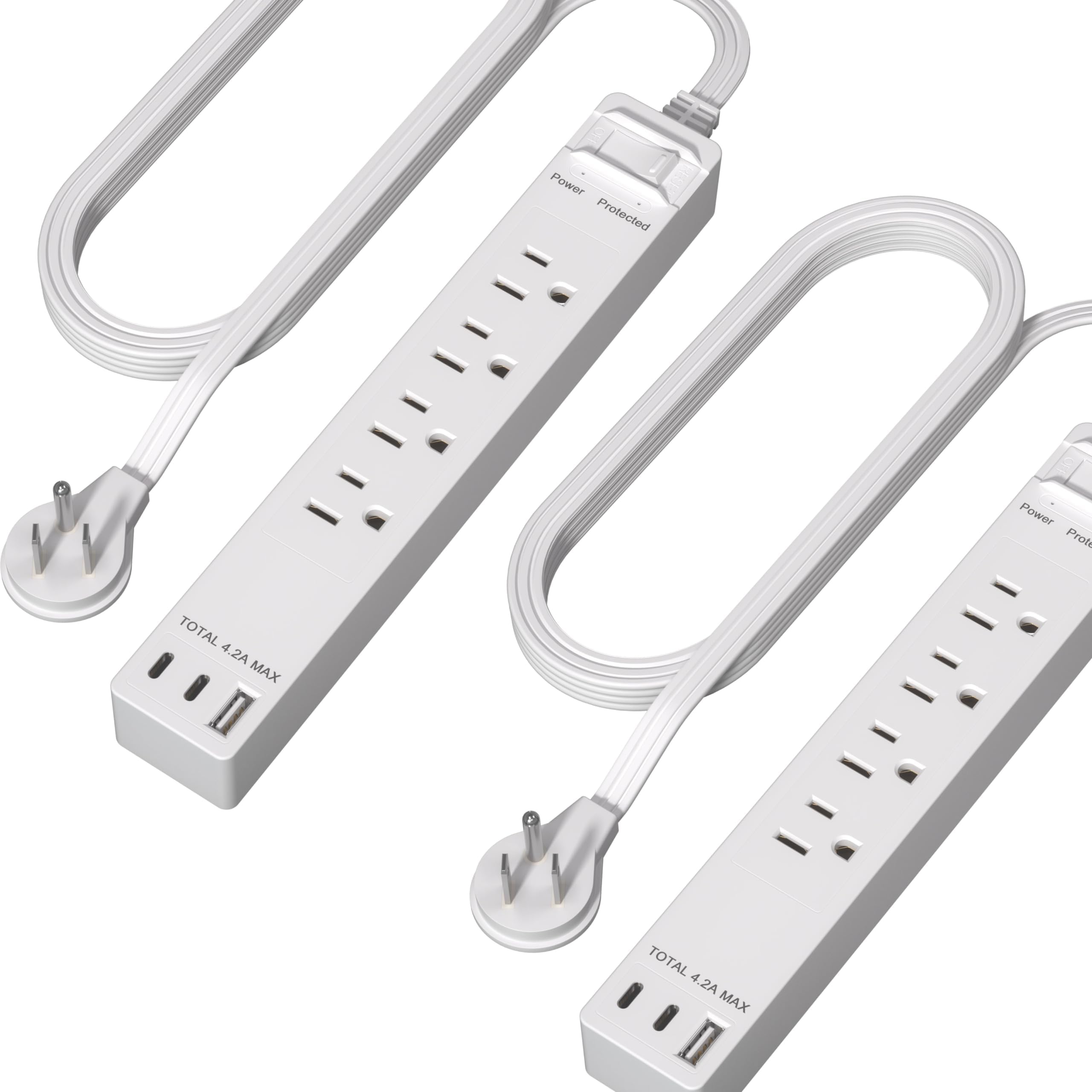 LIDER Outlet Extender with 4 Receptacles, USB