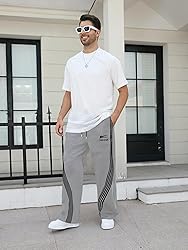 GORGLITTER Men's Baggy Wide Leg Sweatpants Y2K