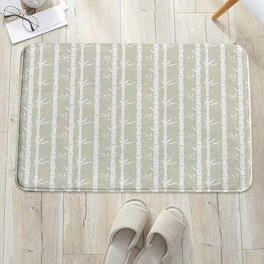 Badezimmerteppich mit Memory Foam,Tropischer Regenwald Baum