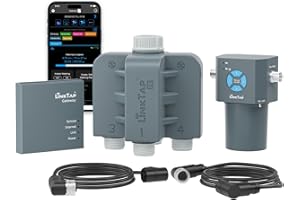 LinkTap Q1 4-Zone Wireless Water Timer & Gateway, 4 Separate Ports, 4 Built-in Flow Meters, Equals Four G2S Smart Hose Timers, Easy Install & Use, 2-Year Warranty