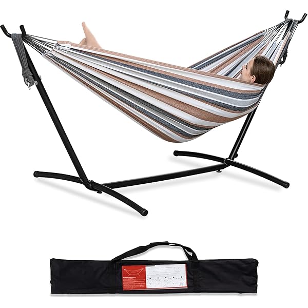 Hammock Stand Hammock with Space Saving Steel Stand Include Carrying