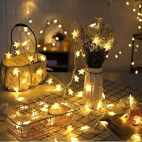 luces de estrellas decorativas 3 metros estrellas decorativas blancas de luz calida puerto usb luces para la navidad cumpleanos halloween navidad