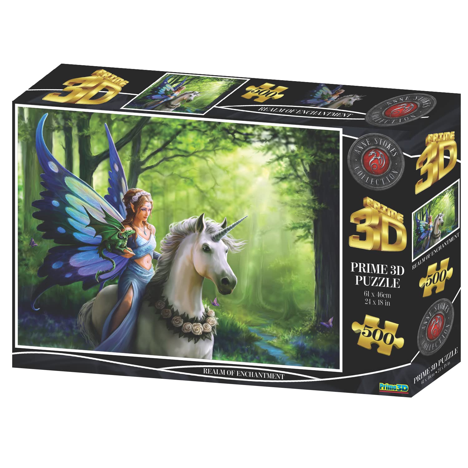 Anne Stokes Realms of Enchantment 3D Effect Jigsaw Puzzle, 500 Piece