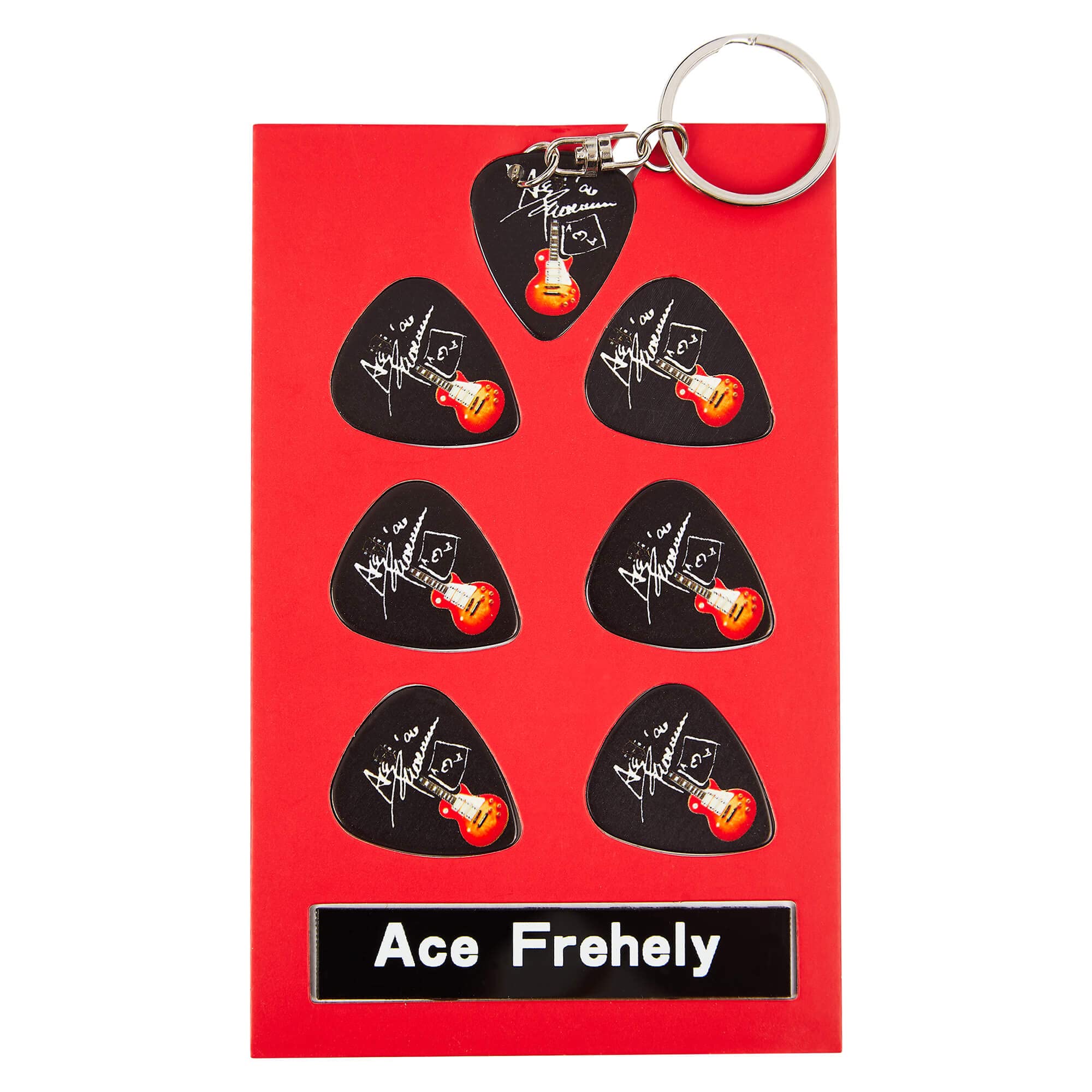 Ace Frehley Guitar Plectrum Gift Set | 6 Artist Plectrums | 1 Artist Keyring