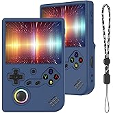 Silicone Case Compatible with Anbernic RG40XX V Handheld Game Console, Anti-Scratch, Washable, Shockproof Silicone Protective Cover for RG40XX V with Lanyard - Blue