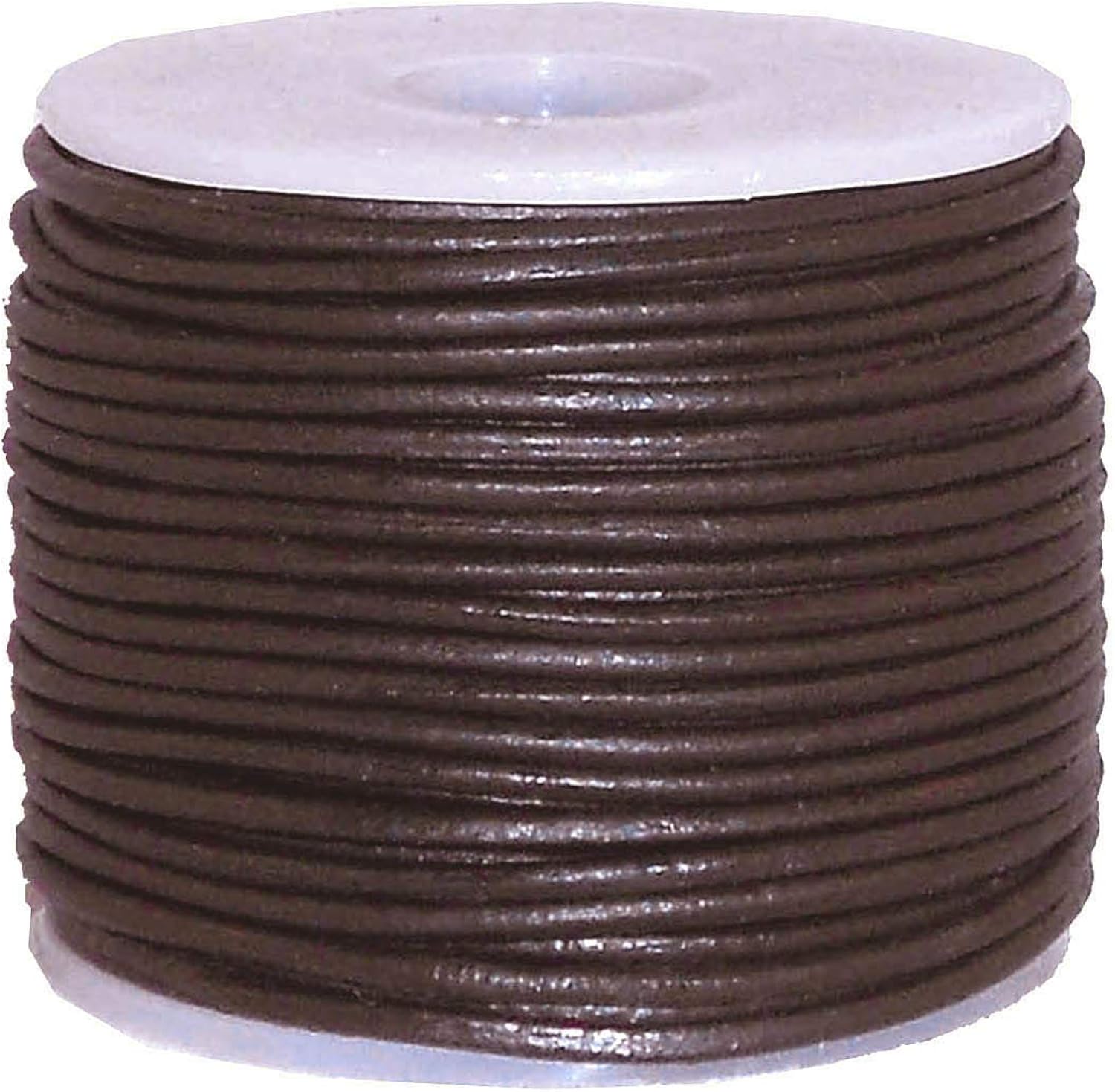 cords craft Round Leather Cord for Round Bracelet Necklaces Genuine Leather Cord 1.5MM A2 Dark Brown Matte Finish