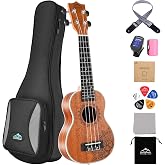 EASTROCK Soprano Ukulele 21 inch Sapele Beginners Kit | Ukulele big package kit, suitable for adults and beginners, ideal for practice, daily playing, and home use