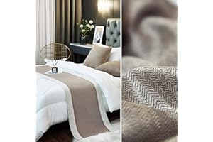 GZQIAWY Bedspreads Bed Runner Throw Bedding Single Queen King Bed Cover Towel Home Hotel Decorations Bed Towel Scarf B-Brown 19.7 x 102.4 inches (Bed Scarf Only)