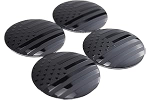 ZORRATIN 4X 56.5mm=2.24 inches Black American Flag Wheel Hub Center Cap Emblems for Hub Center Cap USA US