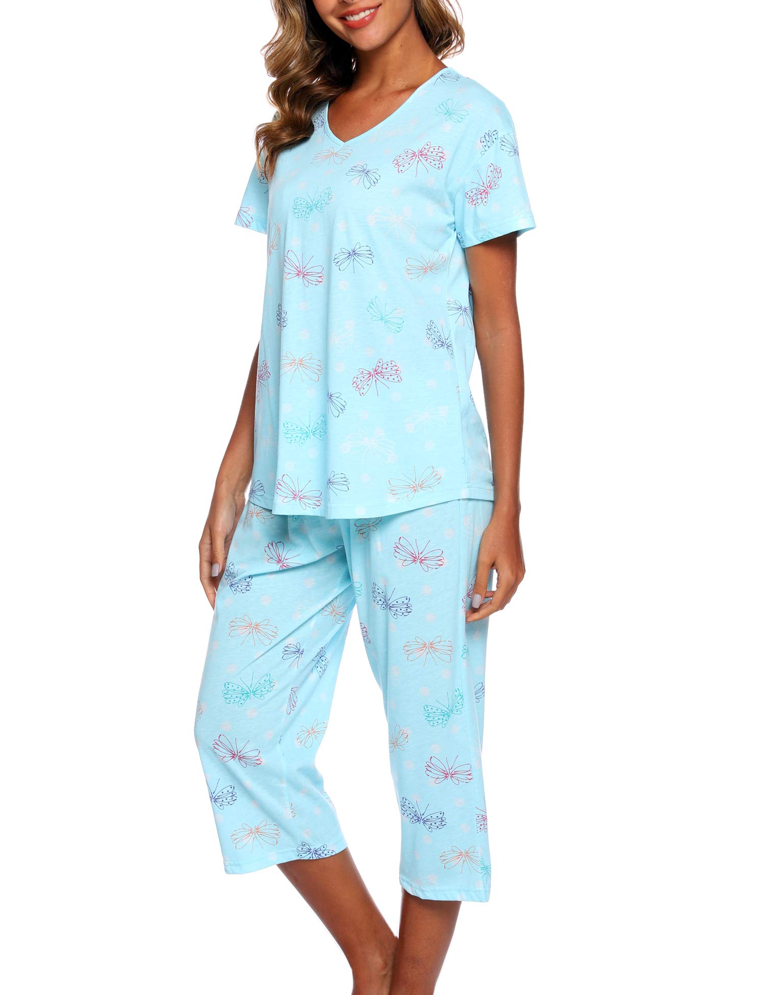 Tops with Capri Pants Sets
