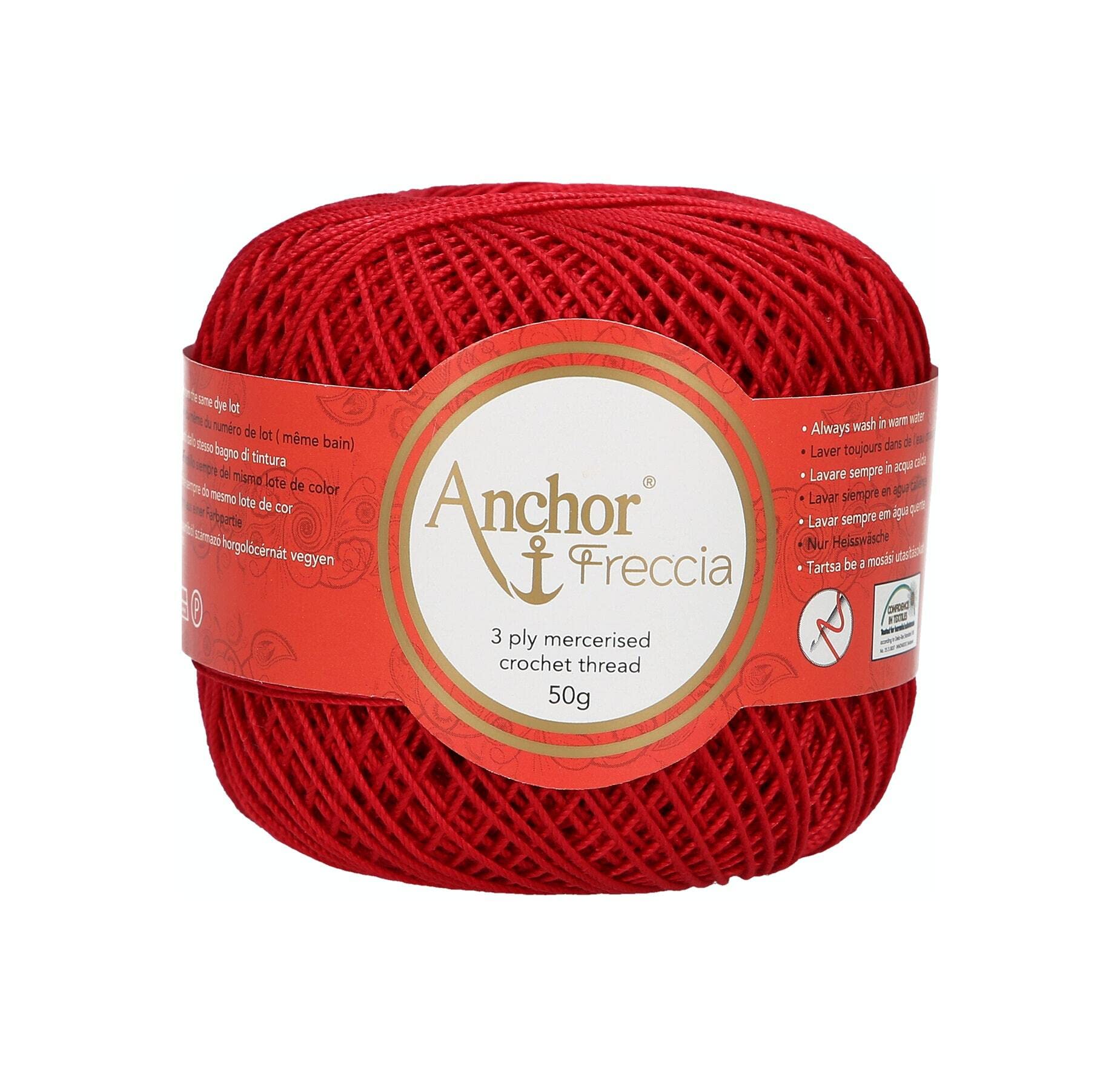 Anchor 4771006 00047 Yarn, Cotton, Red
