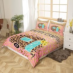 Camper Bedding Set Twin Size Comforter Cover for
