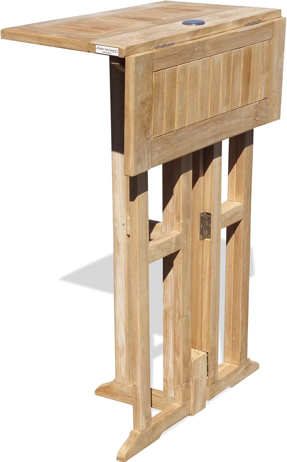 authentic teak furniture on Amazon Com Windsor S Premium Grade A Teak Nassau 27 Square Dropleaf Bar Table Use With 1 Leaf Up Or 2 Makes 2 Different Tables 65lbs 43 H World S Best Outdoor Furniture Teak Lasts A Lifetime Assembled Kitchen