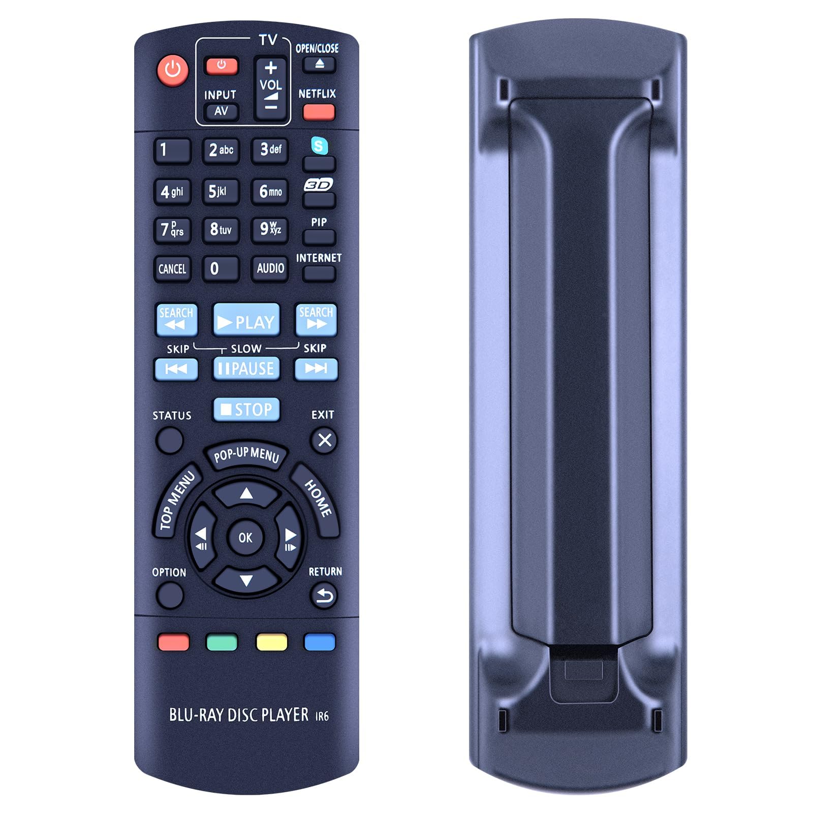 GOUYESHO N2QAYB000723 Replacement Remote Control for Panasonic DVD-Player, Compatible With DMP-BDT120EB DMP-BDT220EB DMP-BDT120 DMP-BDT220 DMPBDT120 DMPBDT220 DMPBDT220EB