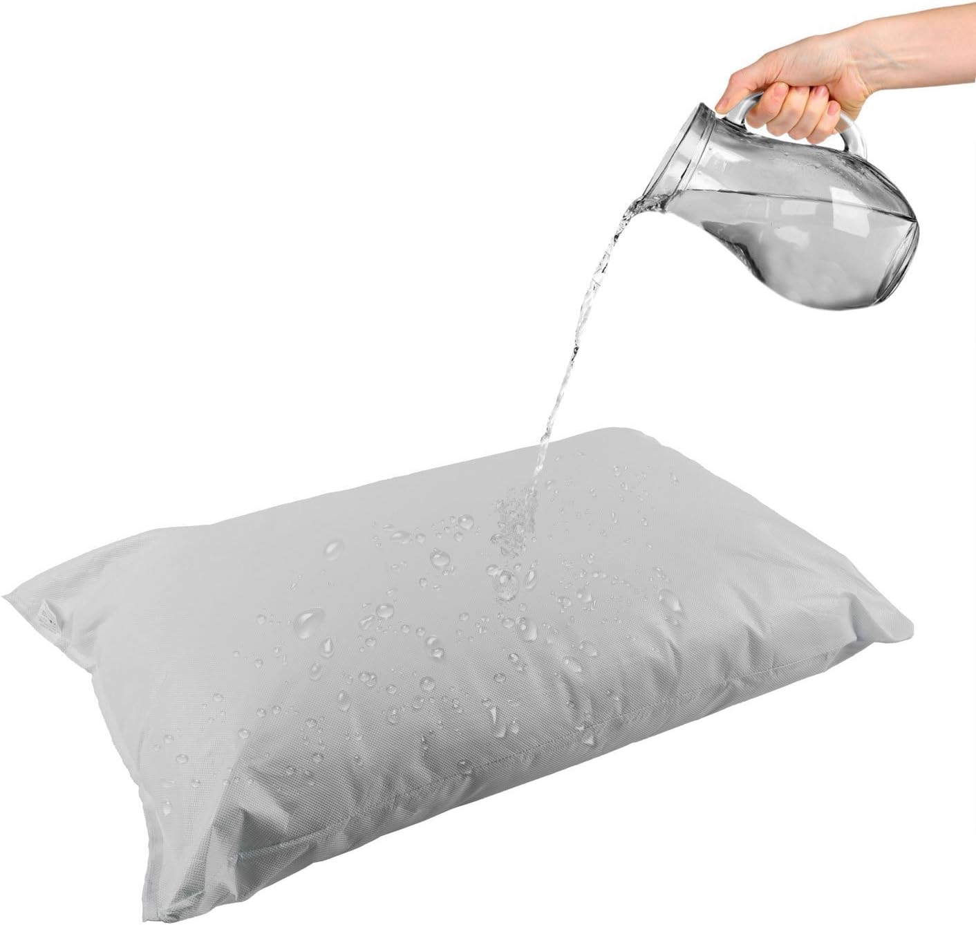 COMFORTNIGHTS, Light Green tint Waterproof and Wipe clean, Zipped Pillow Protector, pair, 50 x 75 cms (19½" x 29½") approx - Image 5