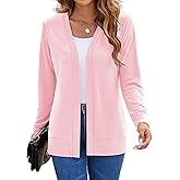 Womens Casual Lightweight Long Sleeve Cardigan Flowy Soft Open Front Knit Cardigan Sweaters