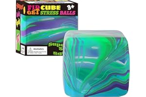DREPHERE Fidget Toys Squishy Stress Cube, Stress Balls for Kids Adults Squishies Stress Relief, Ice Squishy Cube Sugar Balls, Sensory Toys for Kids with Autism, Fidgets for Classroom Prize Toys (Green)