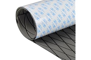 OCEANBROAD Self-Adhesive CNC Cut Diamond Pattern Boat Flooring EVA Foam Marine Boat Decking Sheet Non-Slip Mat for Boats Yacht Helm Pad RV Floor