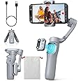 hohem iSteady X3 SE Gimbal Stabilizer for iPhone, Phone Stabilizer with Detachable Remote Control, Portable Foldable 3-Axis Phone Gimbal for Android & iPhone 16 15 Pro Max, Ideal for Travel Vlogging