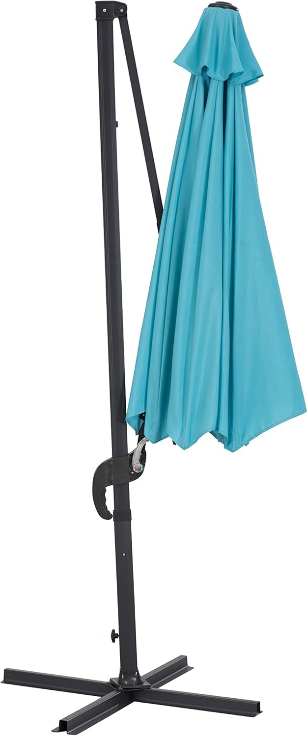 Amazon Com Sunjoy Patio Hanging Umbrella Off Set Outdoor Parasol Garden Outdoor