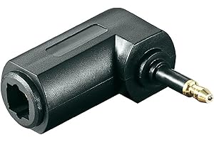 Digiwave Electronics Cable Connector Toslink to 3.5mm Adaptor (Right Angle), Black (DGA6530R)